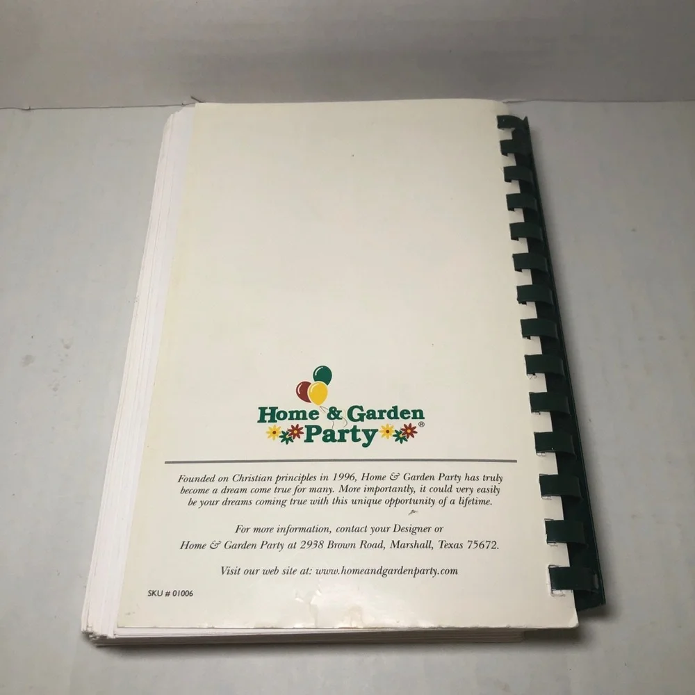 Home & Garden Party Cookbook II (2nd ED) Spiral Bound Cookbook Vintage 90's